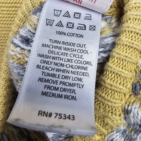 CYNTHIA ROWLEY Knit Sweater Dress And Beret Hat Yellow/Gray Baby Girl's 6-9 M - Picture 12 of 14